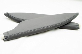 Fits 2006-2011 Honda Civic Coupe Real Gray Leather Front Door Panels Armrest Cov - $34.19