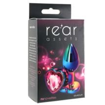 Rear Assets Heart Gem Butt Plug Anal Stimulation Lightweight Aluminum Size Small - £15.68 GBP