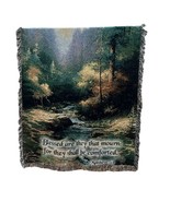 Thomas Kinkade Creekside Blessed Are They Matthew 5:4 Throw 50&quot;x60&quot; New ... - £55.08 GBP