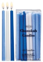 Rite Lite Deluxe Chanukah Candles - Assorted Blue, Light Blue &amp; White 45 - £10.93 GBP