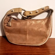 Kathy Van Zeeland Mini Clutch Purse Rustic Gold Style Handbag Adjustable... - $15.78