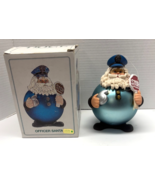 Department 56 VINTAGE Cop Santa Noel Ball Ornament Police 7&quot; in Box - $14.85