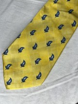 DeSantis Collection Tie Yellow Geometric Design 100% Silk Italian Made - $10.00