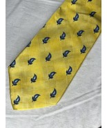 DeSantis Collection Tie Yellow Geometric Design 100% Silk Italian Made - $14.02 CAD