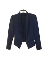 Forever 21 Navy Blazer Suit Top Cropped Dry Clean Office Workwear Busine... - $14.01