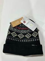 NWT Swiss Tech Unisex 1 Sz Cuffed Knit Hat Black 3M Thinsulate Lined Beanie NEW - $5.88