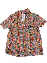 Disney Junior Mickey Mouse Toddler Button-Up Shirt 2T Tropical Print Lin... - $11.52