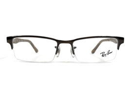 Ray-Ban Eyeglasses Frames RB6196 2664 Striped Brown Gunmetal Half Rim 52... - £59.57 GBP