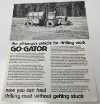 Go Gator All Terrain Vehicle Drilling Work 1984 Ag Chem Specifications P... - $15.15
