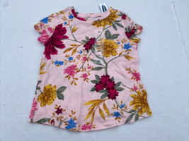 Toddler Old Navy Girls Tee Shirt Pink Floral Print Baby - £7.85 GBP