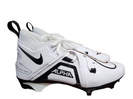 Nike Alpha Menace Pro 3 CT6649-100 Mens White Black  Size 8.5 Football Cleat - £45.83 GBP