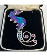 Swarovski Seahorse 3 Inch Long Brooch Pin - Absolutely Gorgeous Colors! - $119.08 CAD