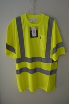 Key Apparel ANSI II Class 3 Hi-Visibility Pocket T-Shirt Hi-Vis Yellow S... - $17.82