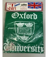 Vintage Oxford University Tee Green S Fruit of the Loom Deadstock - $40.53 CAD