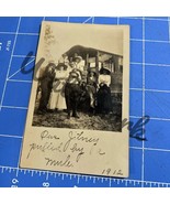 rppc postcard 1912 Jitney Pulled By Mule Family Photo Portrait - $173.96 MXN