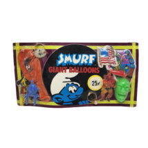 VINTAGE SMURFS MOC VENDING / GUMBALL MACHINE DISPLAY FOR TOY PRIZES TRIN... - $46.55