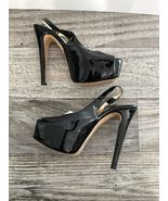 Marika Milano Made In Italy Patent Leather Peep Toe Sling Back Pumps Siz... - $62.10 CAD