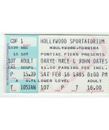 DARYL HALL &amp; JOHN OATES 1985 Ticket Stub Hollywood Florida Pontiac Fiero... - $14.75