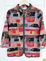 Tapestry Jacket Tradition Country Collection Size S/M Colorful Fall Leav... - $15.15