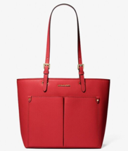 New Michael Kors Jet Set Travel Medium Double Pocket Tote Bright Red - £72.76 GBP