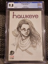 ALL-NEW Hawkeye #1 Cgc 9.8 Siya Oum Phantom B&amp;W Sketch Cover Kate Bishop 2016 - £91.39 GBP