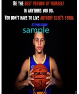Stephen Curry Picture  wall hanging 8x10 quotes Basketball - $183.92 MXN