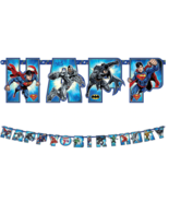 Justice League Jumbo Add-An-Age Jointed Banner Kit Happy Birthday Party ... - $9.94 CAD