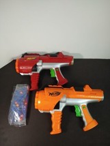 Nerf Lot Of 2 Nerf Dart Tag Gun X2 Hyperfire Rotating 10 Shot Magazine 2005 - £17.55 GBP