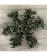40-Inch Pre-Lit Frosted Pine Christmas Snowflake Wreath - New Open Box - £45.69 GBP