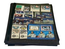 Space Program Apollo International Postage Stamp Album 23 Page RARE LOT USA - £239.79 GBP