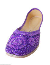 Women Shoes Traditional Indian Purple Handmade Leather Oxfords Jutties US 10 - £38.48 GBP