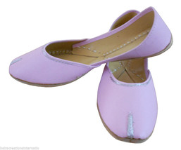 Women Shoes Indian Handmade Leather Traditional Ballet Flats Jutties Pink US 9  - £27.96 GBP