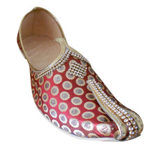 Men Shoes Indian Handmade Designer Wedding Sherwani Loafers Mojaries US 6-12 - £44.09 GBP