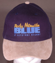 Rocky Mountain Blue at Keystone Resort Hat-Blue Cap-Cotton/Leather-Embroidered.. - £26.40 GBP