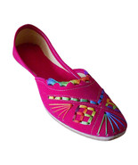 Women Shoes Indian Handmade Jutties Designer Leather Pink Ballet Flats U... - £38.36 GBP