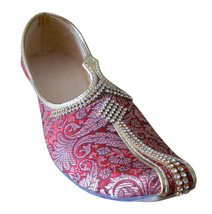 Men Shoes Indian Handmade Traditional Loafers Wedding Khussa Mojari US 6  - $54.99