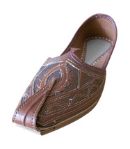 Men Shoes Indian Handmade Traditional Leather Loafers Punjabi Jutties US 8 - £43.90 GBP