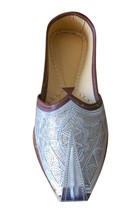 Men Shoes Designer Leather Khussa Indian Handmade Loafers Jutties Flat US 7 - £44.09 GBP