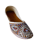 Women Shoes Indian Leather Handmade Mojaries Brown Oxfords Jutti Flat US... - £38.36 GBP