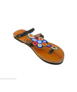 Women Slippers Indian Designer Handmade Leather Flip-Flops Slip Ons US 6-10 - £35.96 GBP
