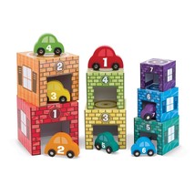 Melissa & Doug Nesting and Sorting Garages and Cars With 7 Graduated Garages and - £42.28 GBP