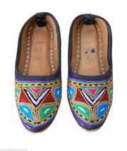 Women Shoes Indian Mojaries Boho Ethnic Handmade Leather Ballerinas Jutti US 5 - £34.35 GBP