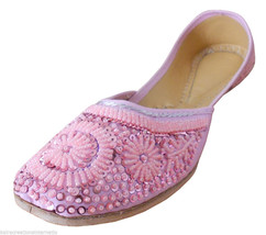Women Shoes Indian Handmade Traditional Leather Mojari Oxfords Jutties US 11 - £38.59 GBP