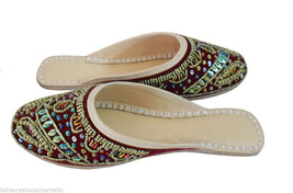 Women Slippers Indian Handmade Clogs Traditional Leather Open Jutti US 6-10  - £36.26 GBP