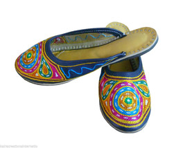 Women Slippers Indian Handmade Traditional Flip-Flops Clogs Mojari US 10 - £36.07 GBP
