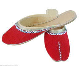 Women Slippers Indian Handmade Traditional Leather Clogs Jutti Flat Us 6-10 - £34.24 GBP