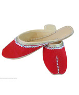 Women Slippers Indian Handmade Traditional Leather Clogs Jutti Flat Us 6-10 - £34.36 GBP