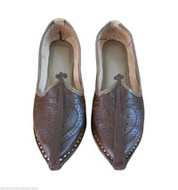 Men Shoes Indian Handmade Leather Brown Espadrilles Khussa Flats Jutties US 7 - £44.09 GBP