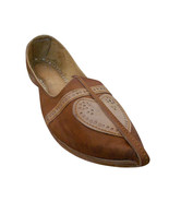Men Shoes Indian Handmade Genuine Leather Mojari Espadrilles Jutti Flat ... - £43.82 GBP
