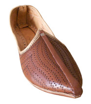 Men Shoes Indian Handmade Espadrilles Ethnic Leather Brown Mojaries US 7 - £43.95 GBP
